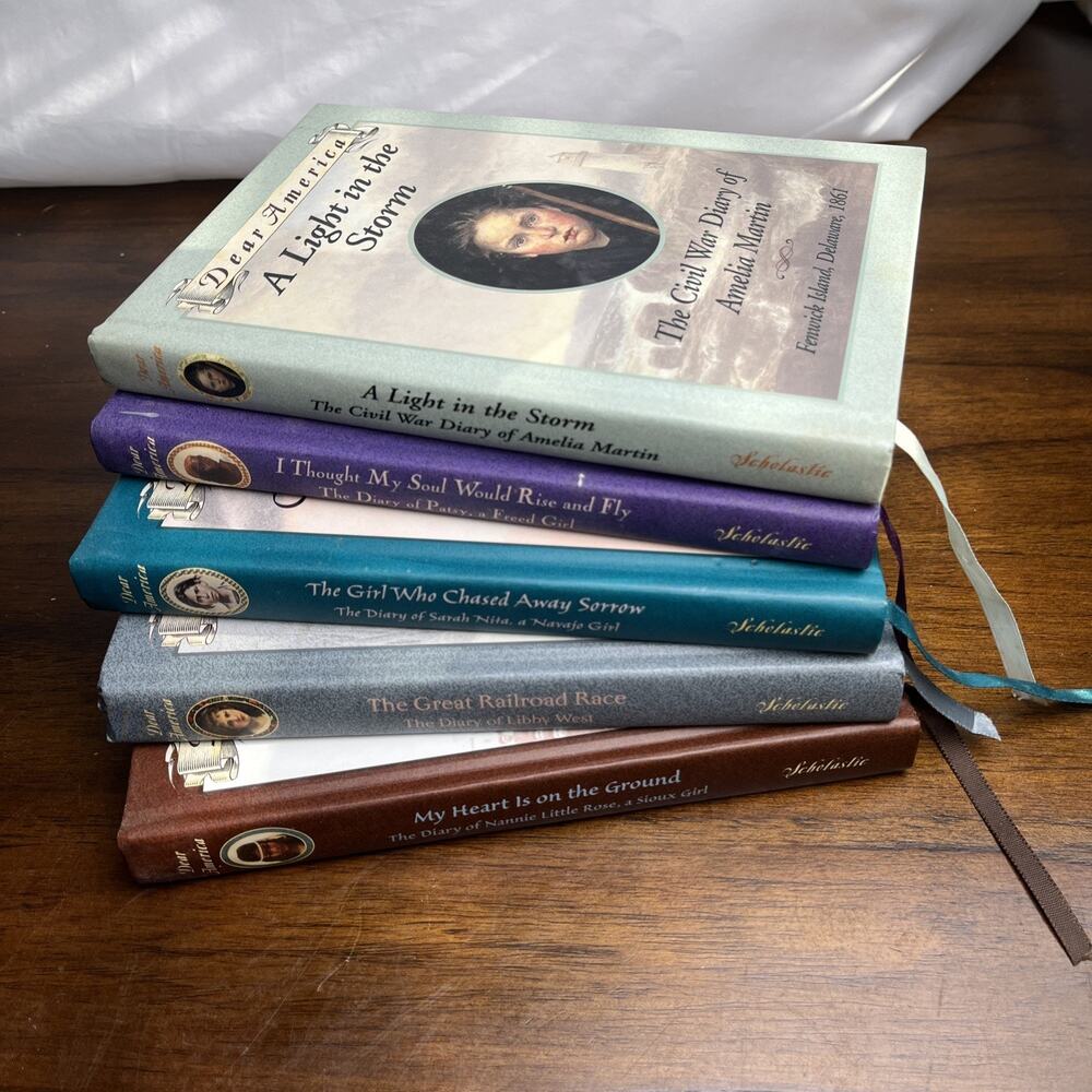 Lot Of 5 Dear America Diaries Scholastic Book Series Hardback, Patriotic 250